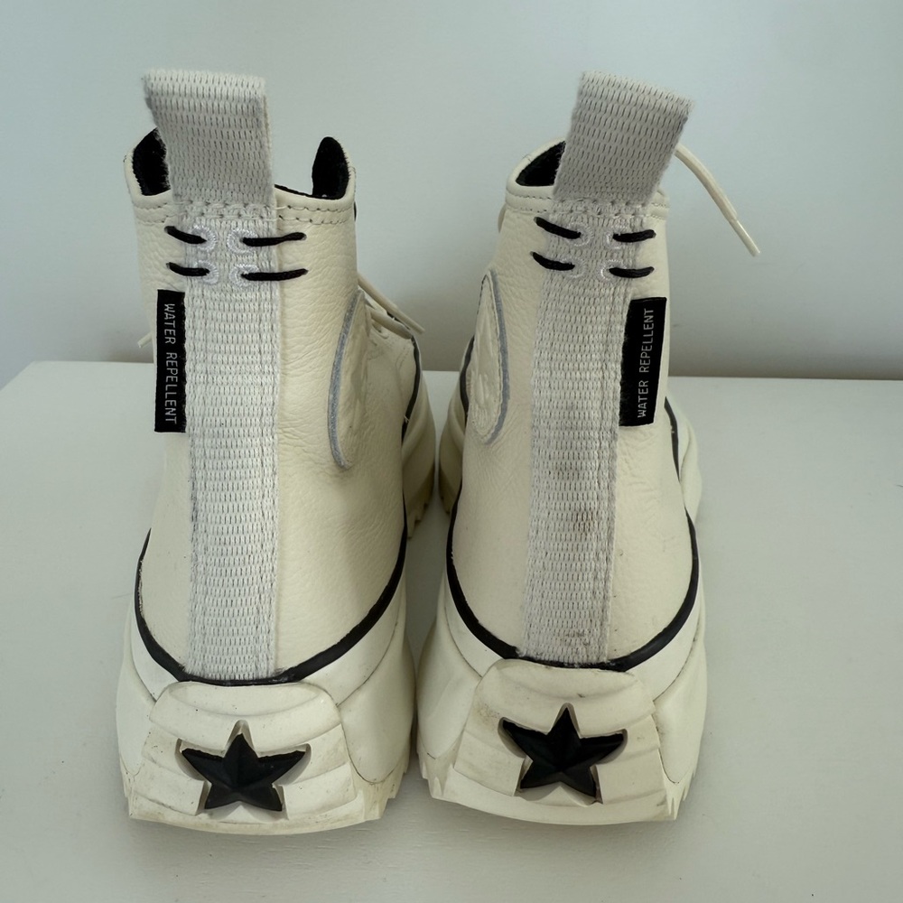 Unisex Run Star Hike Leather Platform Sneaker - Egret M8.5/W10 - Picture 7 of 9